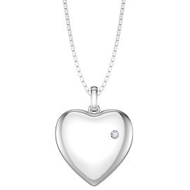 Charmisma Diamond 18ct White Gold Heart Locket